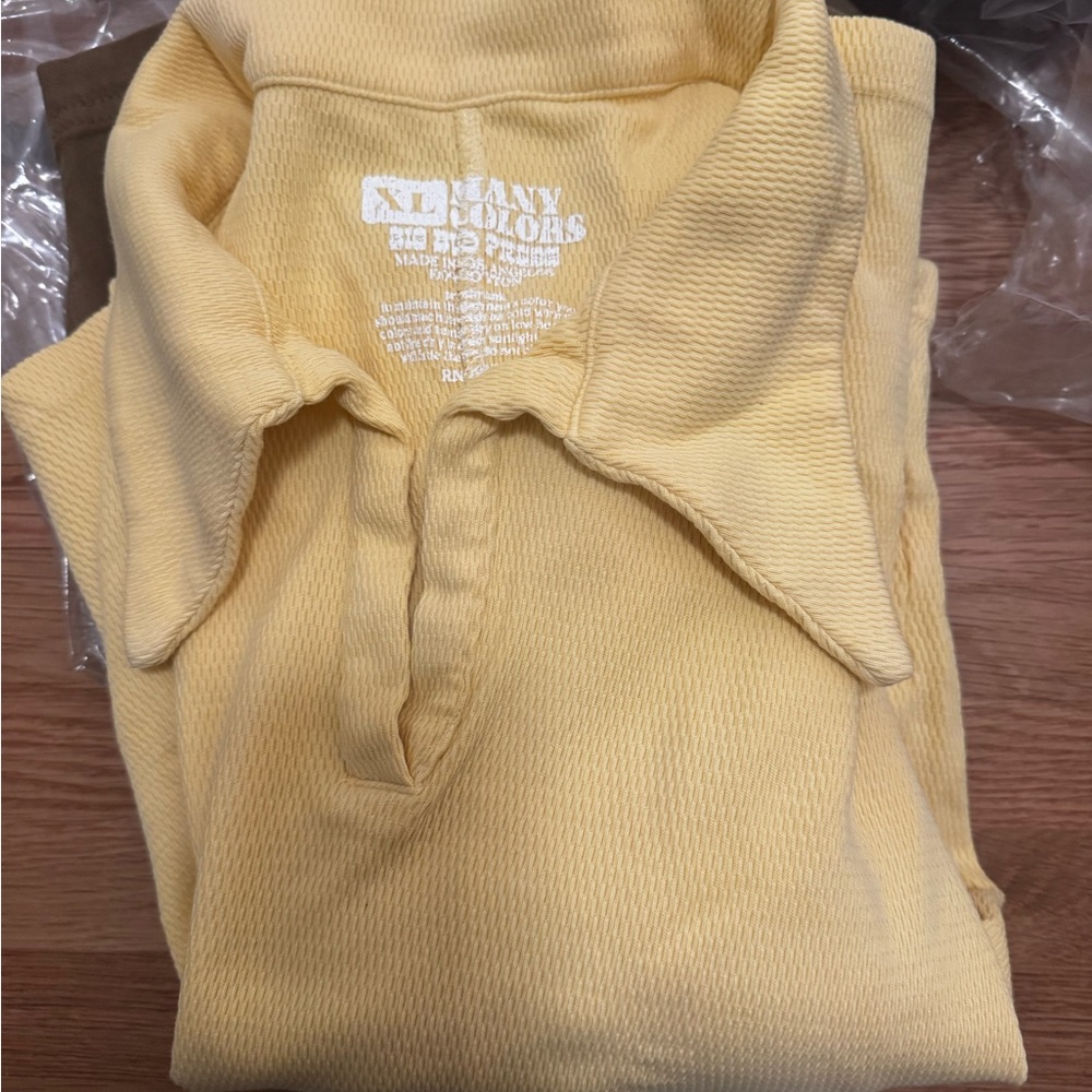 Big Bud Press Yellow Long Sleeve Fisherman Polo